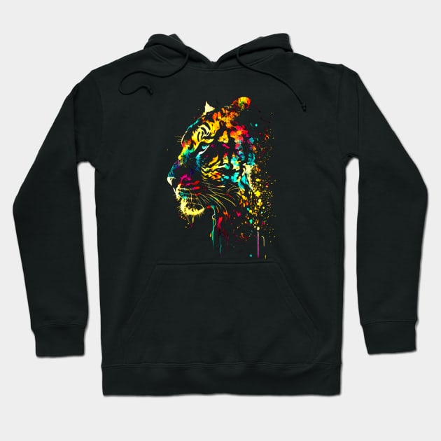 Psychedelic Tiger's Head #1 Hoodie by Butterfly Venom